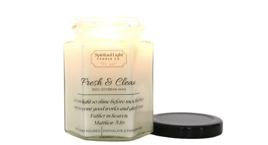 linen scented all natural soy candle